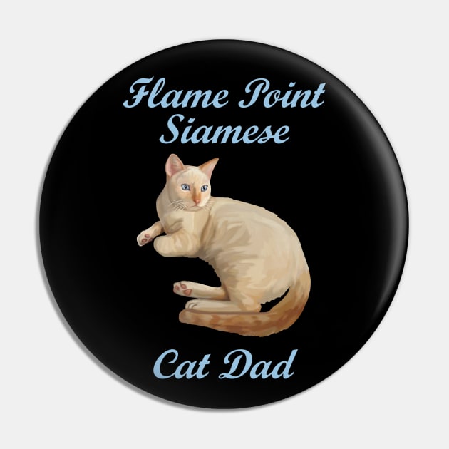 Flame Point Siamese Cat Dad Pin by Art by Deborah Camp