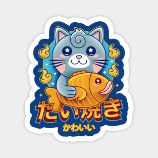 Cat and Taiyaki Kawaii Magnet