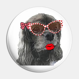 Ruby cavalier king Charles spaniel Pin