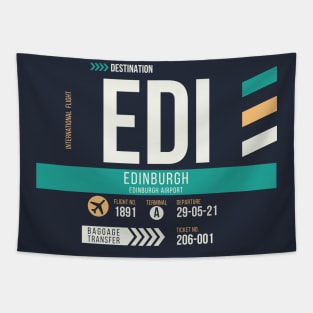 Edinburgh (EDI) Airport Code Baggage Tag Tapestry