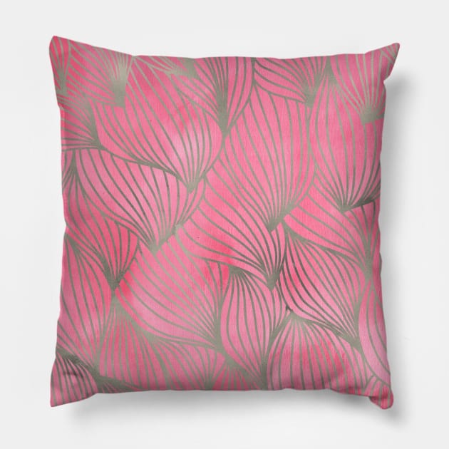 Pretty Pink Petal Print Pillow by HuhWhatHeyWhoDat