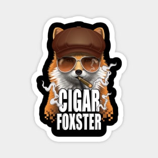 Cigar Foxster Fox Smoker Newsboy Cap Gangster Magnet