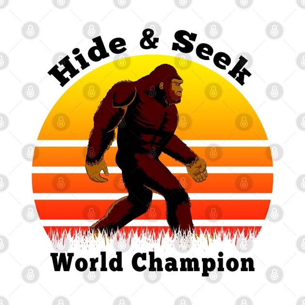 Hide And Seek Champion Funny Bigfoot by macdonaldcreativestudios