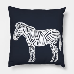 Zebra - hand drawn cute animal Pillow