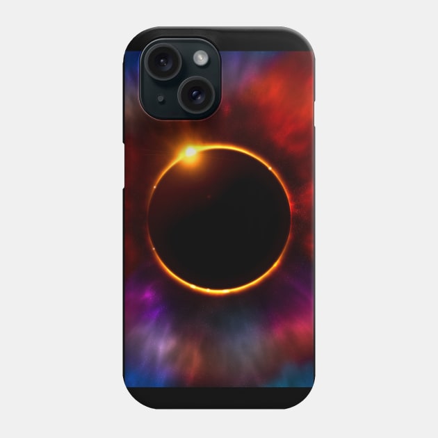 Colourful Solar Eclipse Phone Case by The Black Panther