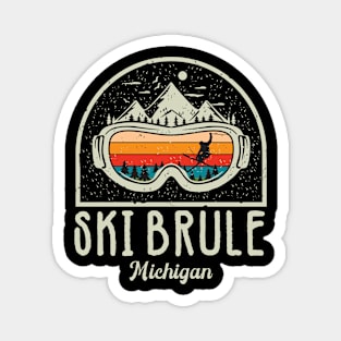 Ski Brule Michigan Magnet