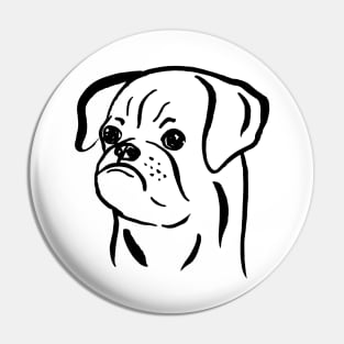 Petit Brabancon (Black and White) Pin