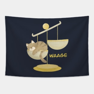 Waage Katze zodiac sign Tapestry