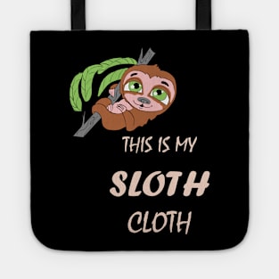 Funny Cute Lazy Hanging Sloth Cloth Tote