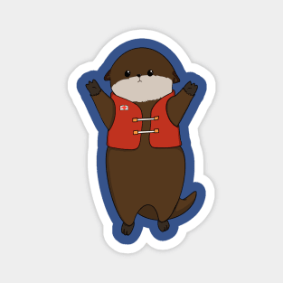 Baby Otter Life Jacket Magnet