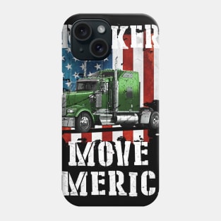 Trucker American Flag Truck Driver Shirt Truck Driver Phone Case