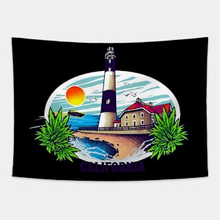 California farm barn villa tropical print Tapestry