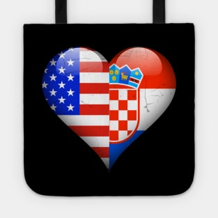 Half American Half Croatian - Gift for Croatian From Croatia Tote