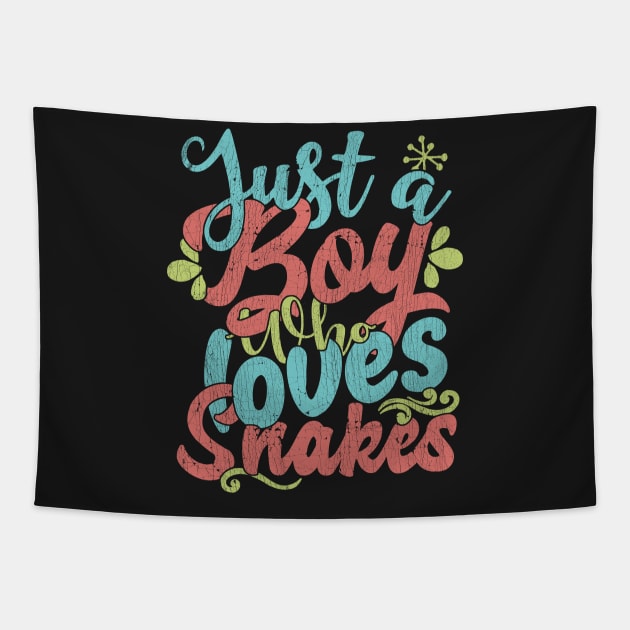 Just A Boy Who Loves Snakes Gift graphic Tapestry by theodoros20