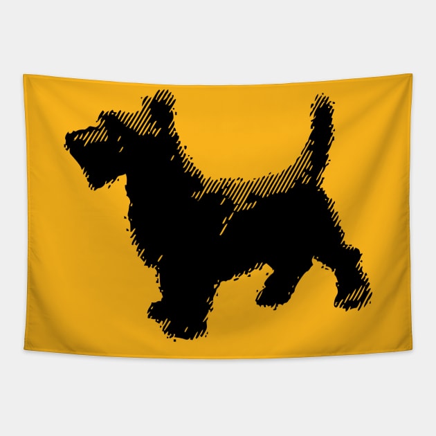 Scottish Terrier art design Tapestry by chapter2