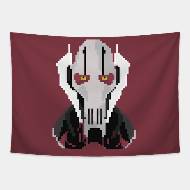 Pixelated General Grievous Headshot Tapestry by royalsass