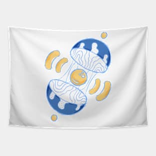 Golden-Blue Core Tapestry