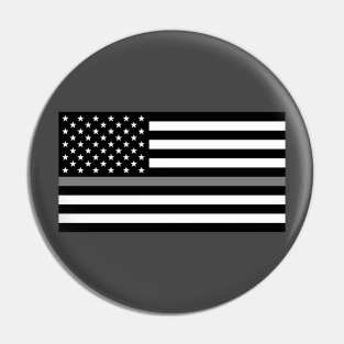 American Flag Thin Silver Line Pin