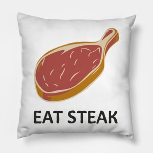 Eat Steak, Meat. Pillow