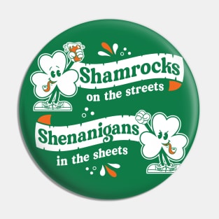 Shamrocks on the Streets - St Paddy's Irish Vintage Cartoon Pin