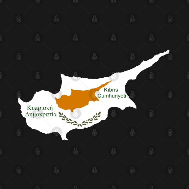 Cyprus flag & map by Travellers