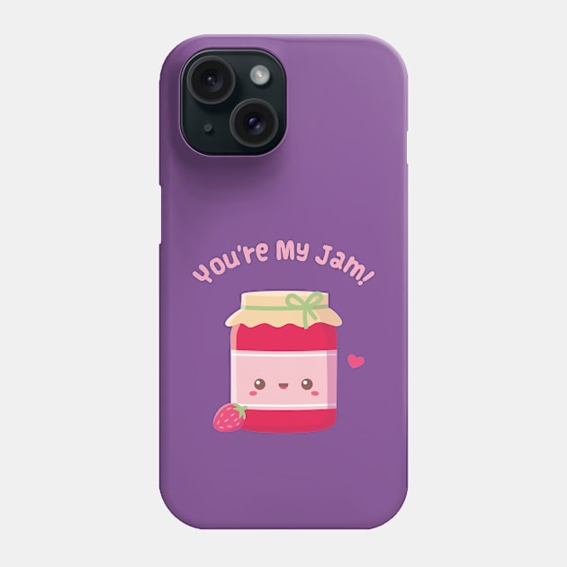 You Are My Jam, Strawberry Jam Bottle Phone Case by rustydoodle