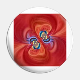 shades of scarlet yellow and red twisting cyclone style design Pin