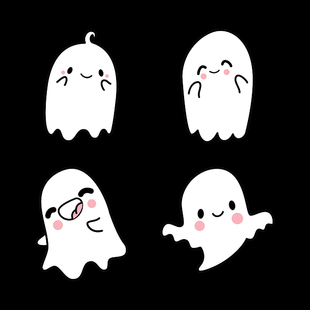 Cute Ghost Friends by blue-koala