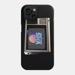 TV SET / VHS #3 (palms & grid) (GLITCHED) Phone Case