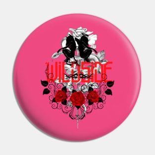 Wildside roses, devil angel design Pin