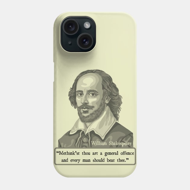 Shakespeare Insult Phone Case by Slightly Unhinged