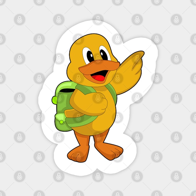 Duck Hiker Backpack Magnet by Markus Schnabel