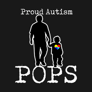 Proud Autism Pops And Son Puzzle Piece T-Shirt