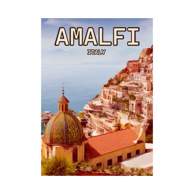 Italy Amalfi Retro Vintage Travel Souvenir by AbundanceSeed