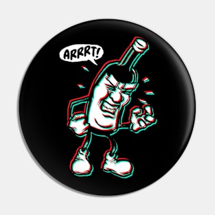 Bob the Bottle in 3D Pin