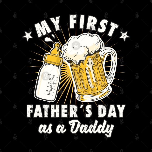 My First Father's Day As A Daddy Funny Fathers Day by FloraLi