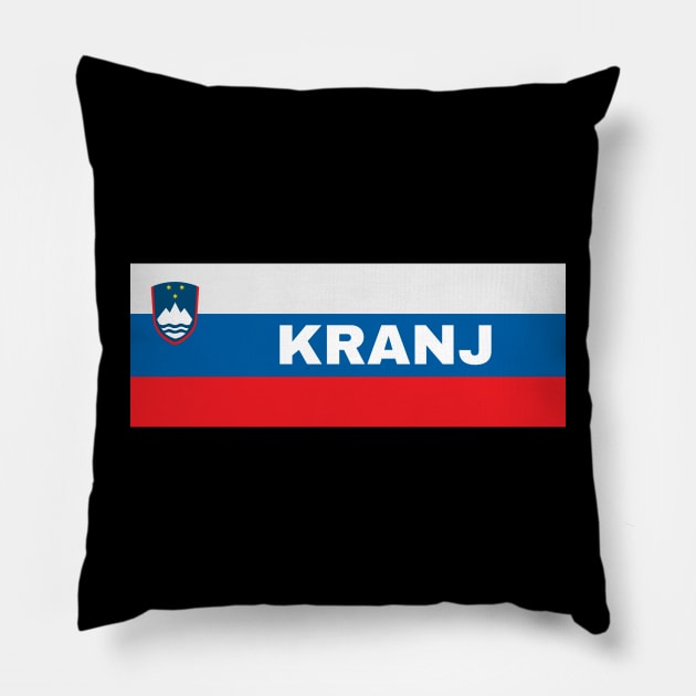 Kranj City in Slovenian Flag Pillow by aybe7elf