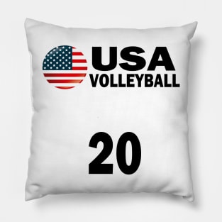 USA Volleyball #20 T-shirt Design Pillow