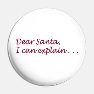 Dear Santa Pin