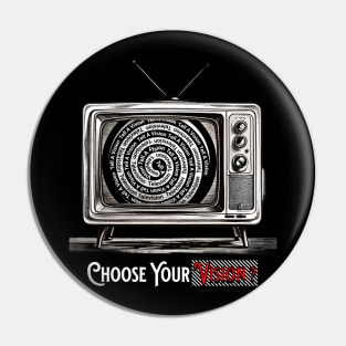 CHOOSE YOUR VISION TELEVISION TV VINTAGE Pin