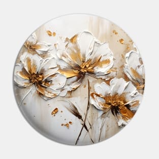 3D flowers - creamy and textured painting Pin