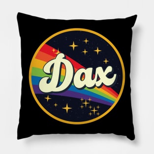 Dax // Rainbow In Space Vintage Style Pillow