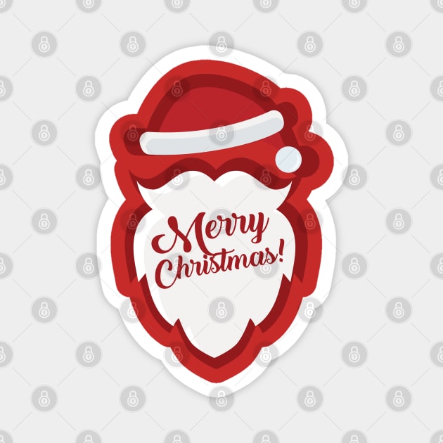 Santa Claus Wishing Merry Christmas Magnet by MonkeyBusiness