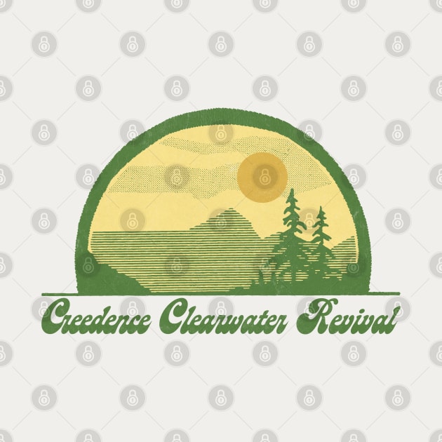 Creedence Clearwater Revival / Retro Style Sunset Design by DankFutura