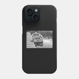 Moored boat, Norfolk Phone Case