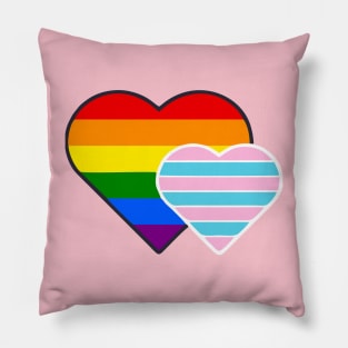 Transsexual Double Heart Pillow