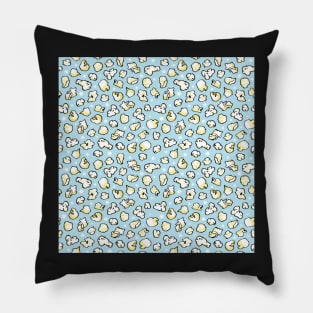 Popcorn Party Pattern light blue Pillow