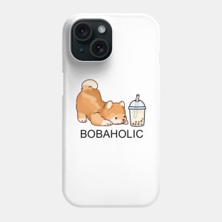 Cute Little Bobaholic Shiba! Phone Case