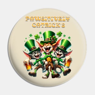 St Patricks day leprechaun cats - Pawsitively Catrick’s Pin