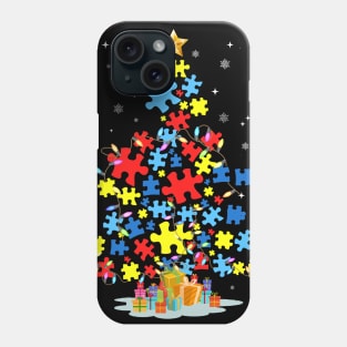 Autism Awareness Christmas Tree Xmas Gift Phone Case